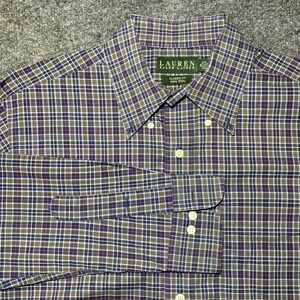 Polo Ralph Lauren Mens 16 ~ 34/35 Regent Classic Fit Mens Dress Shirt Plaid